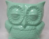 Tootsie Pop Owl Desk Vase Mint Green
