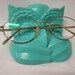 Owl Eyeglasses Holder Turquoise