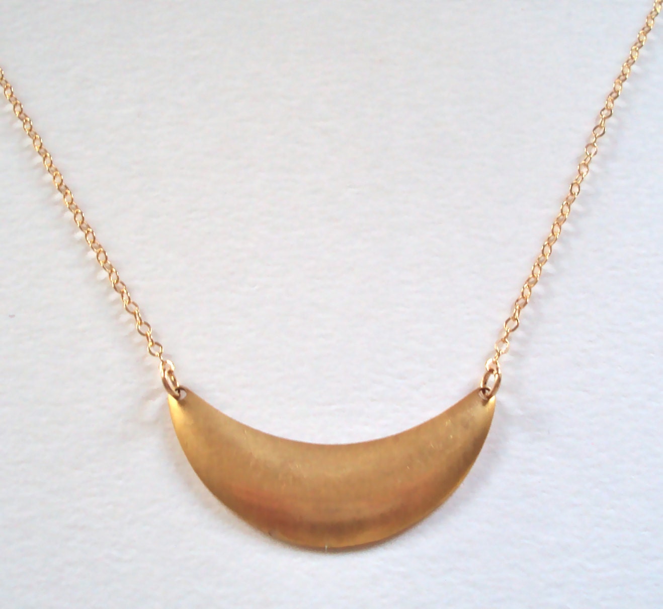 Gold Crescent Moon pendant necklace