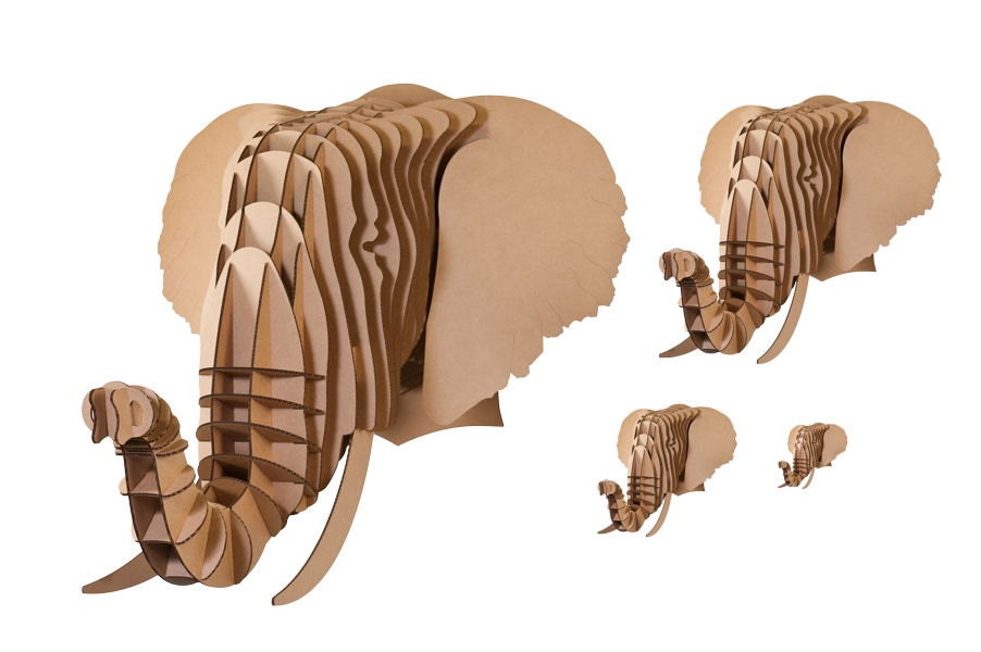 Eyan - Large Elephant Trophy- White or Brown