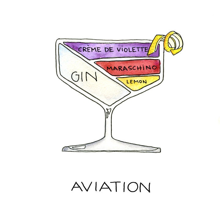 Aviation Cocktail Diagram