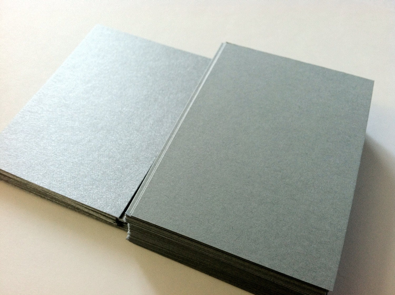 Wausau Metallics Card Stock Paper High Quality Pack of 5 - Chalice Silver on Matte Silver - 5 x 7 inches