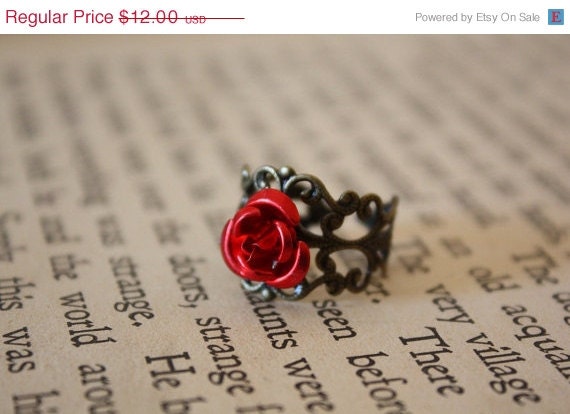 ON SALE Fairy Tale Rose Ring