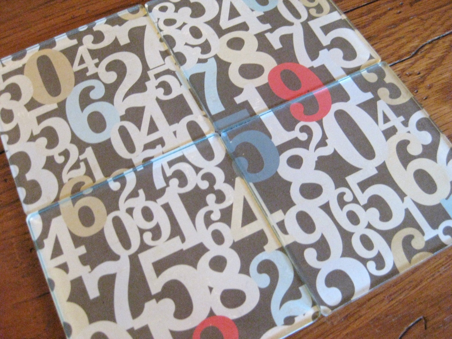 The Numbers Game - Square Acrylic Coasters - Set of 4