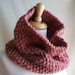 Rose' Wine Chunky Wool Cowl Infinity Scarf