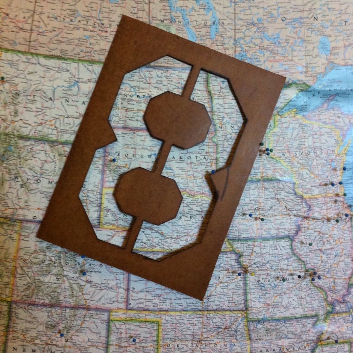 Number 8 wall hanging vintage oil board stencil home decor