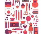 Happy Times  - A4 Giclee print