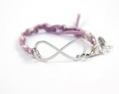 Infinity - Lilac Suede and Silver Chain Braid