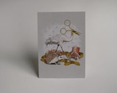 Alice's Sewing Basket Postcard