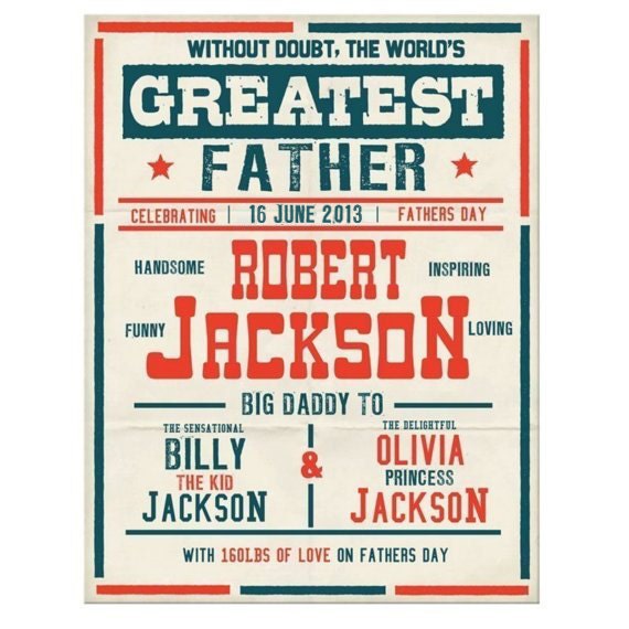 Fathers day Custom vintage boxing poster giclee print Il_170x135