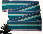 Vintage Sash Fabric sea weed green textile fabric belt Bohemian Gypsy Gathering accesory no.17