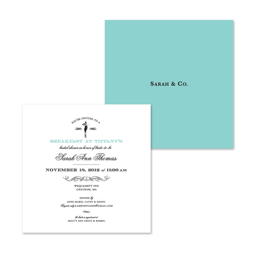 Printable Tiffany's Bridal Shower Invitation