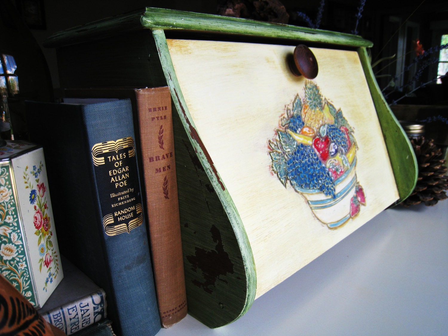 Country Cottage Style Bread Box Kitchen and Home Decor