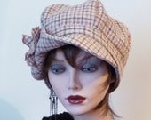Pink Check Newsboy Cap