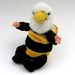 Hawk baby, recycled soft sculpture monster stuffed toy