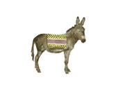 donkey in a blanket - 8.5 x 11 watercolor painting print