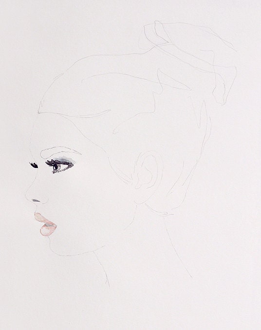 Irina - 9x12 print of an original drawing
