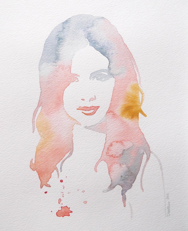 Juliette Original Watercolor Painting 9x12