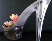 Slut. stiletto succulent  planter reclaimed high heel. eco friendly indoor gardening. feminist art.