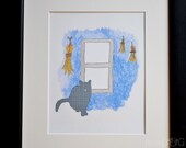 French Country Kitty Art Print