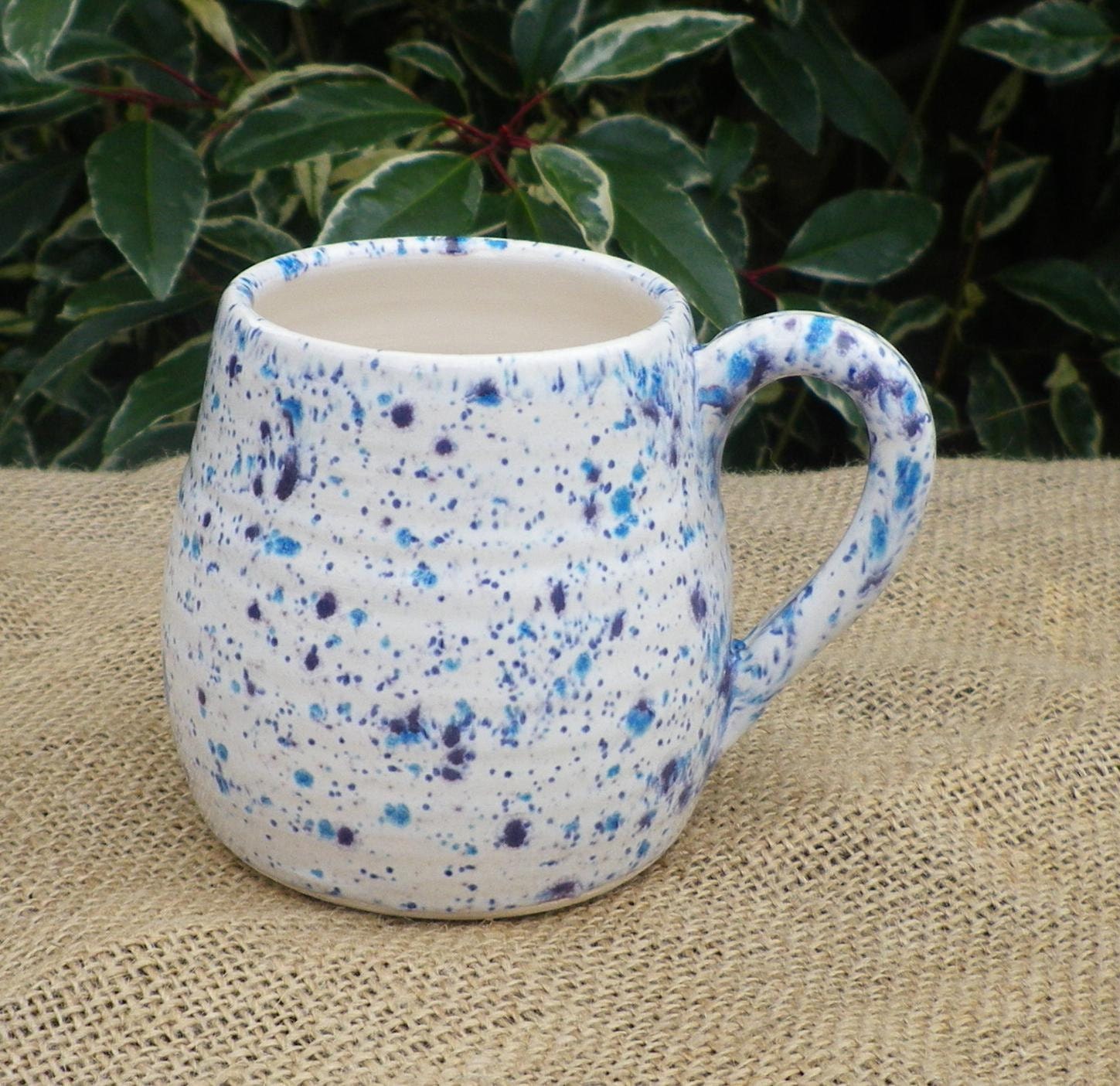 Cuddle mug coffee tea cup handthrown ceramic pottery