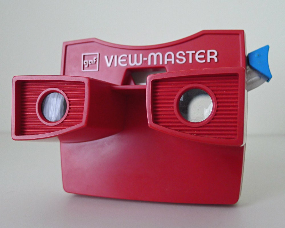 Vintage Viewmaster, Red White and Blue, GAF Corp. 1970s, Made in USA - collectibles, for kids, classic toy, pop culture, retro toy