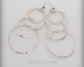 Earrings - Sterling Silver Dangle Circles