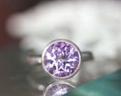 Rose De France Amethyst In Nickel Free Sterling Silver Ring - Made To Order