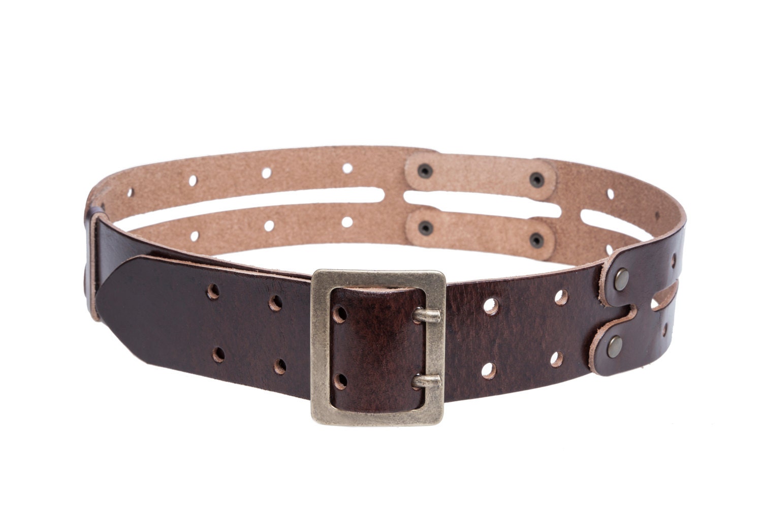 Brown Waist Women Belt - Wide Belt - Leather Belt -   Designer Belt - Statement Bold Belt