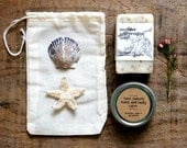Soap and Salve Gift Set, 1 oz. handmade salve and cold process soap, all natural, lightly scented, gift bag