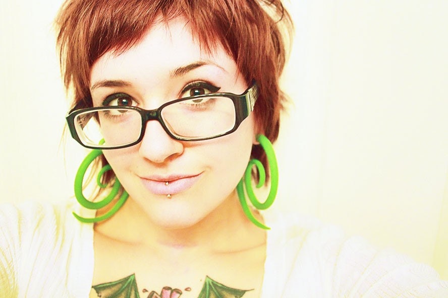 Giant Polymer Clay Gauged Spiral Earrings 6g, 4g, 2g, 0g, 00g, 7/16", 1/2"