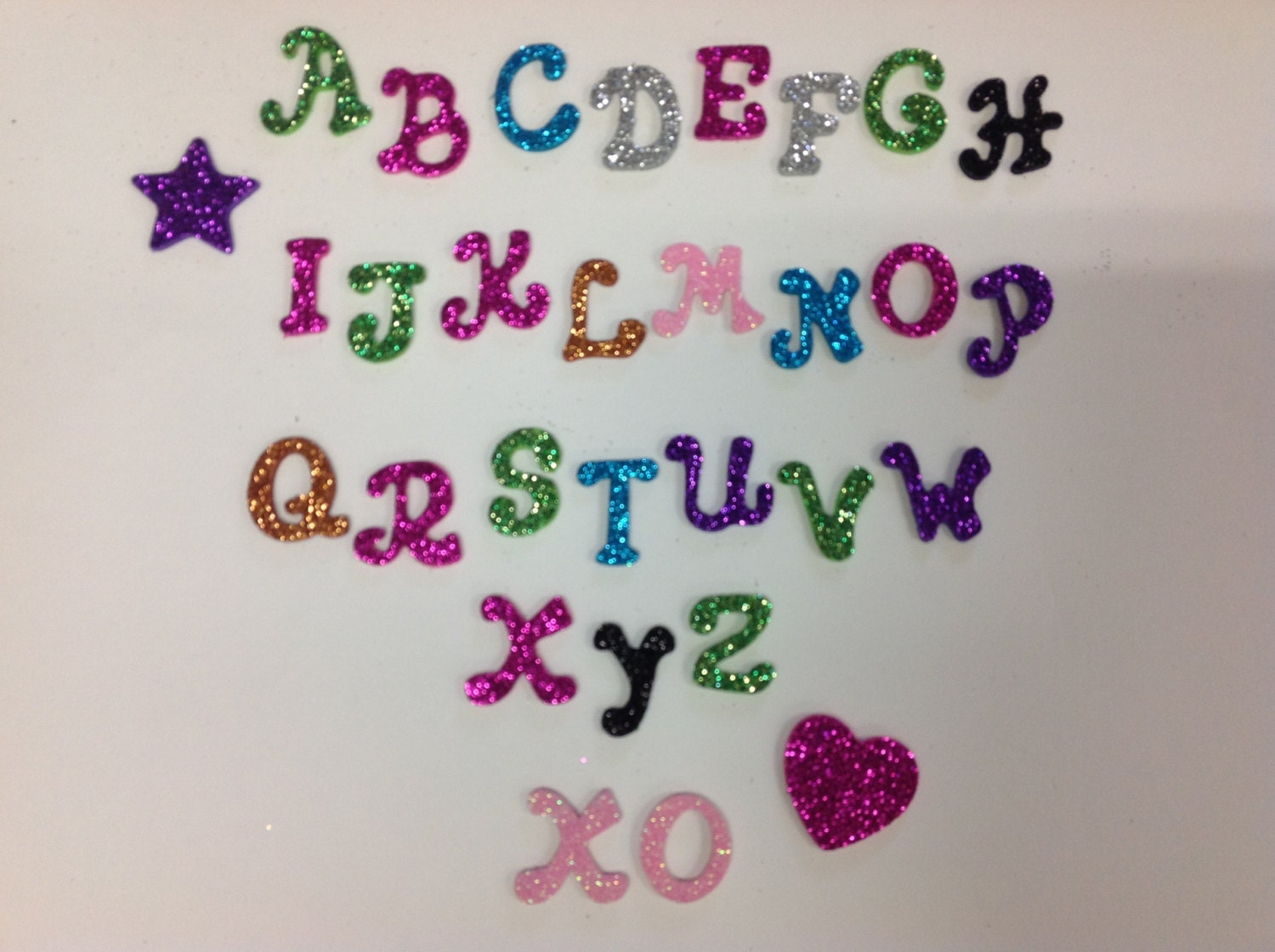 Glitter letters