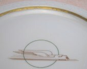 Vintage Railroad China Union Pacific Winged Train Plate