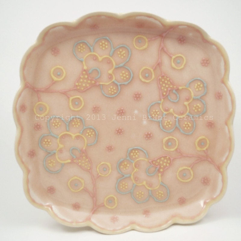 Second: Flowered Dessert Plate