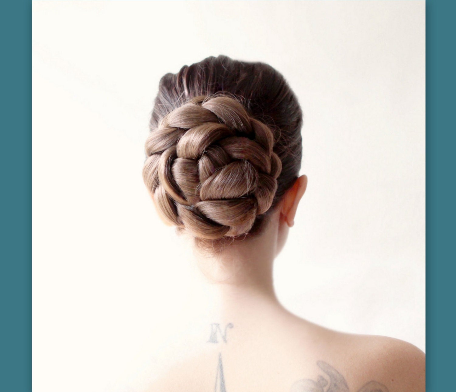 wedding bridal hairpiece ballet hair bun cover Chignon prom updo Braid hair SCA bridal headpiece wedding hair hair accessory your hair color