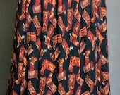 1980's Broomstick Peasant Maxi Skirt Cowboys Boots Spurs Size Large