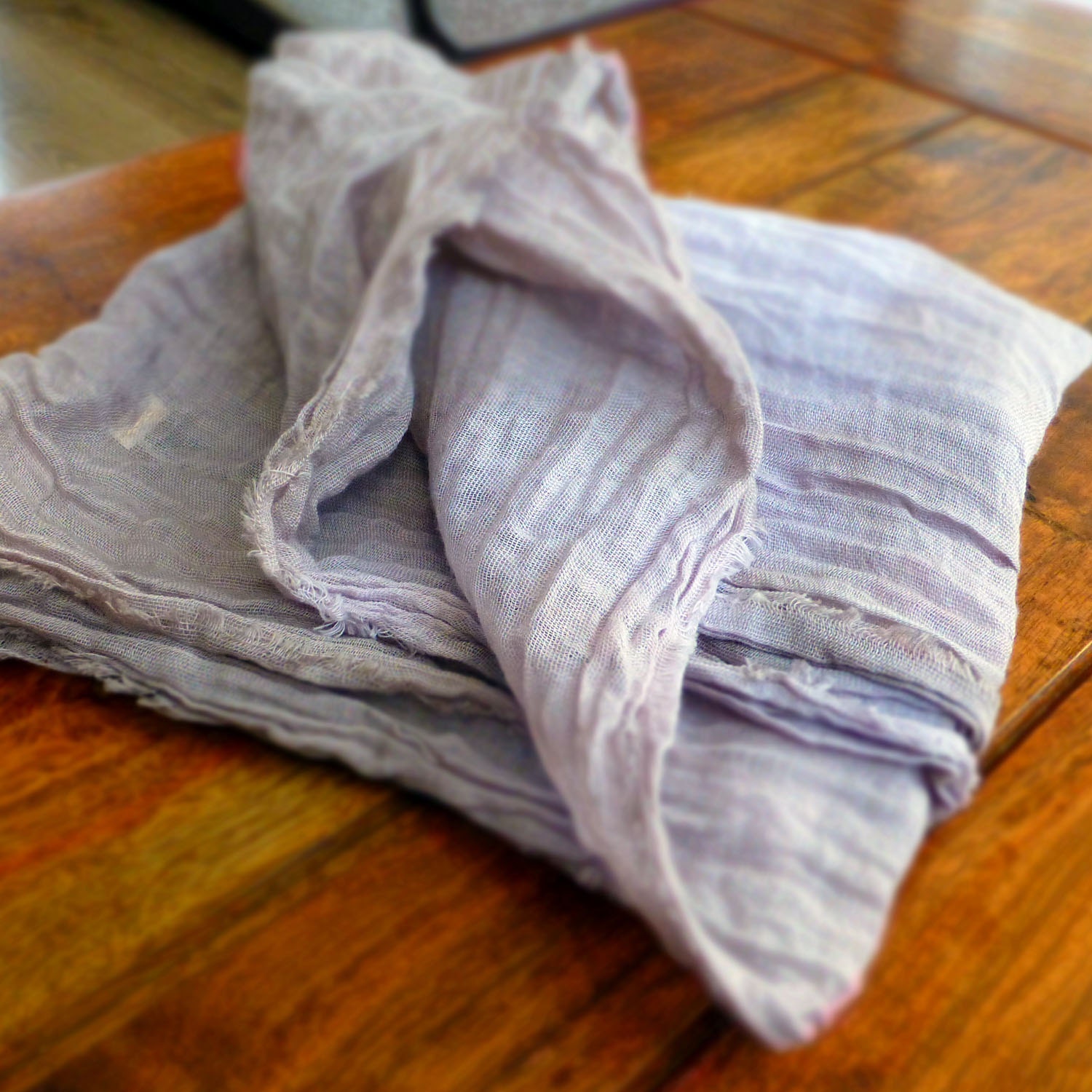 Moody Lilac Snood Infinity Scarf - Lightweight Cotton Circle Cowl - Womens Organic Fashion Accessory - Purple