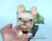 French Bulldog Mermaid -- Original One of a Kind French Bulldog Sculpture by Dasha Goux