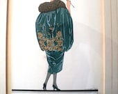 Art Deco Framed print French "Gazette du Bon Ton" high fashion magazine Le Parfum De La Rose