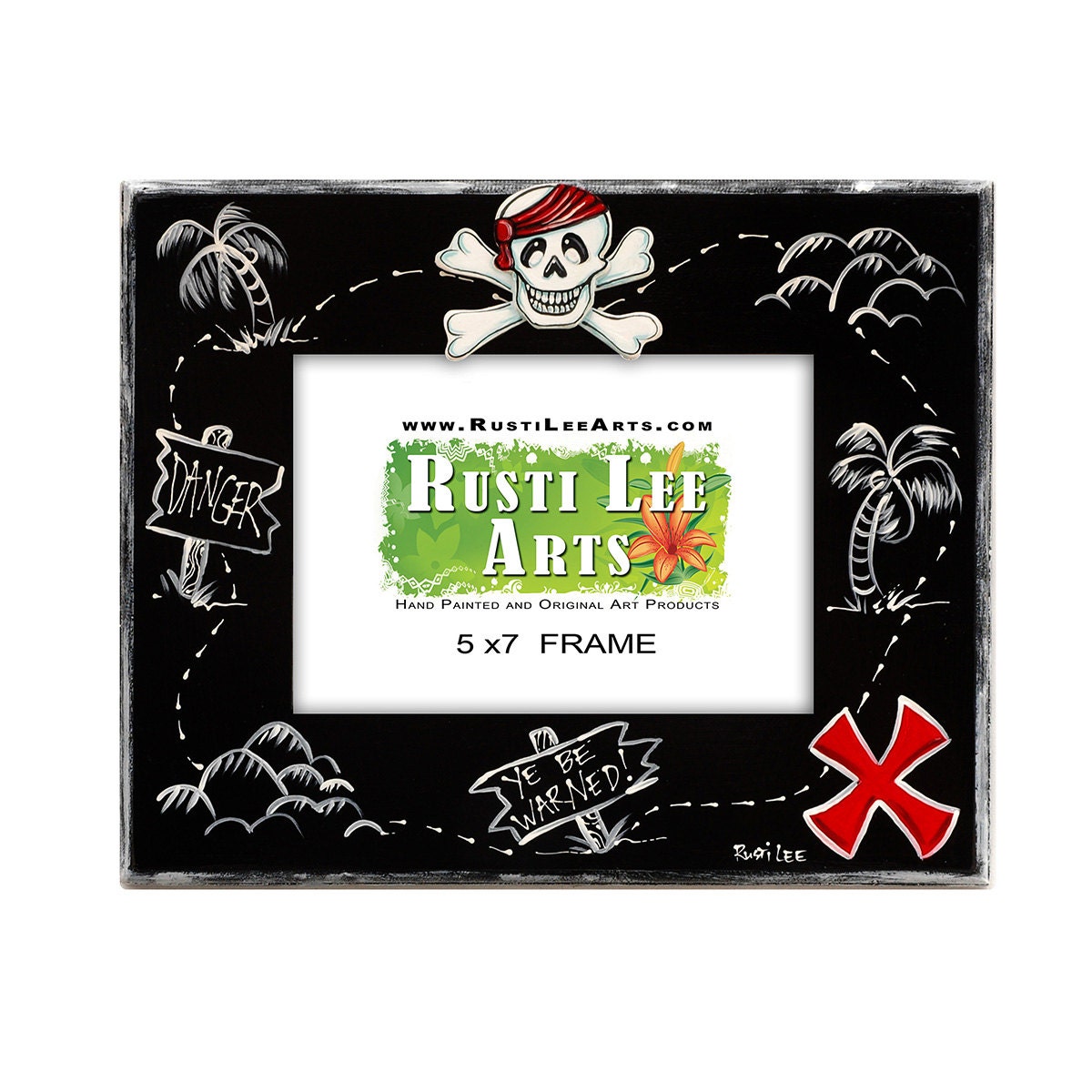 Pirate Treasure Map Picture Frame 5x7