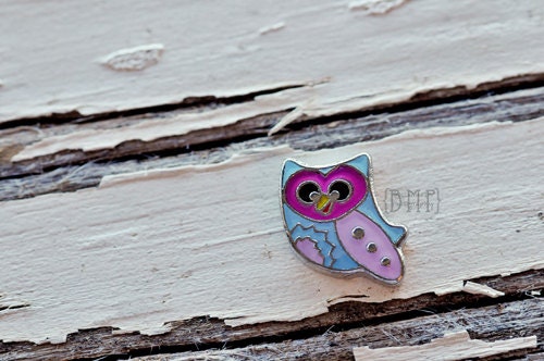 Enamel Owl Charm - Princess Charming Memory Locket Charm
