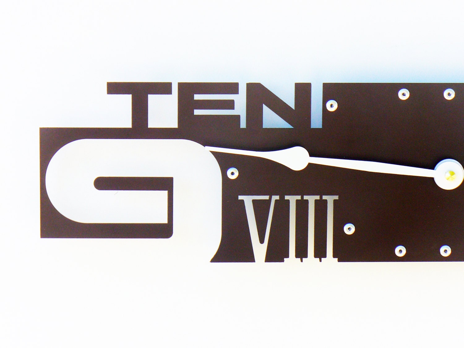 Outnumbered VI Modern Wall Clock (Espresso Brown) Custom Colors Available