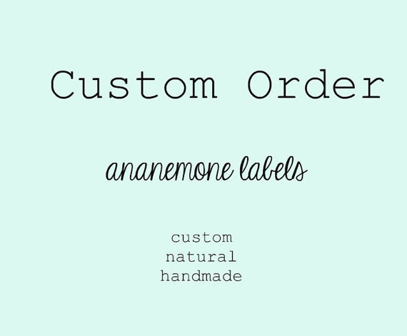 5 sheets iron-on fabric labels, custom order