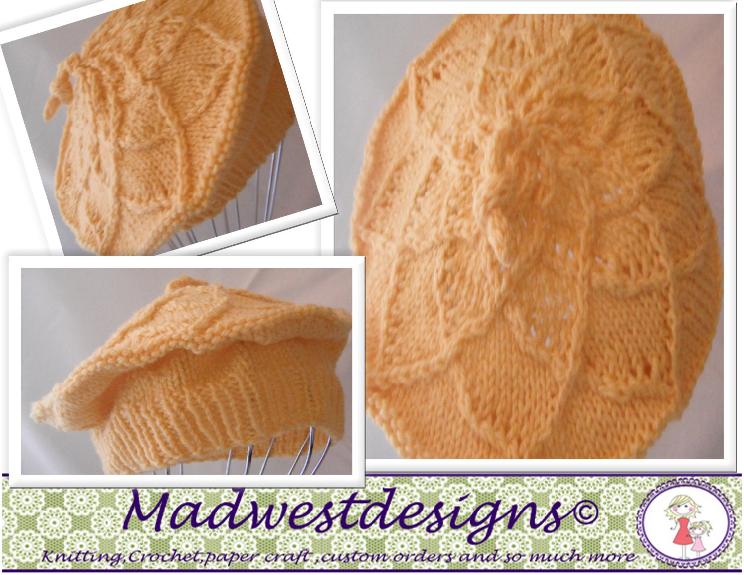 Hand Knitted Child's Tam / Beret