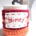 Blimey funny coffee mug cozy handmade cover red orange england british geekery kitchen