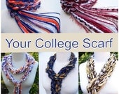 Graduation Gift, University Scarf, College Scarf, Crochet Scarf