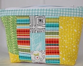 Quilted Brights Zipper Pouch