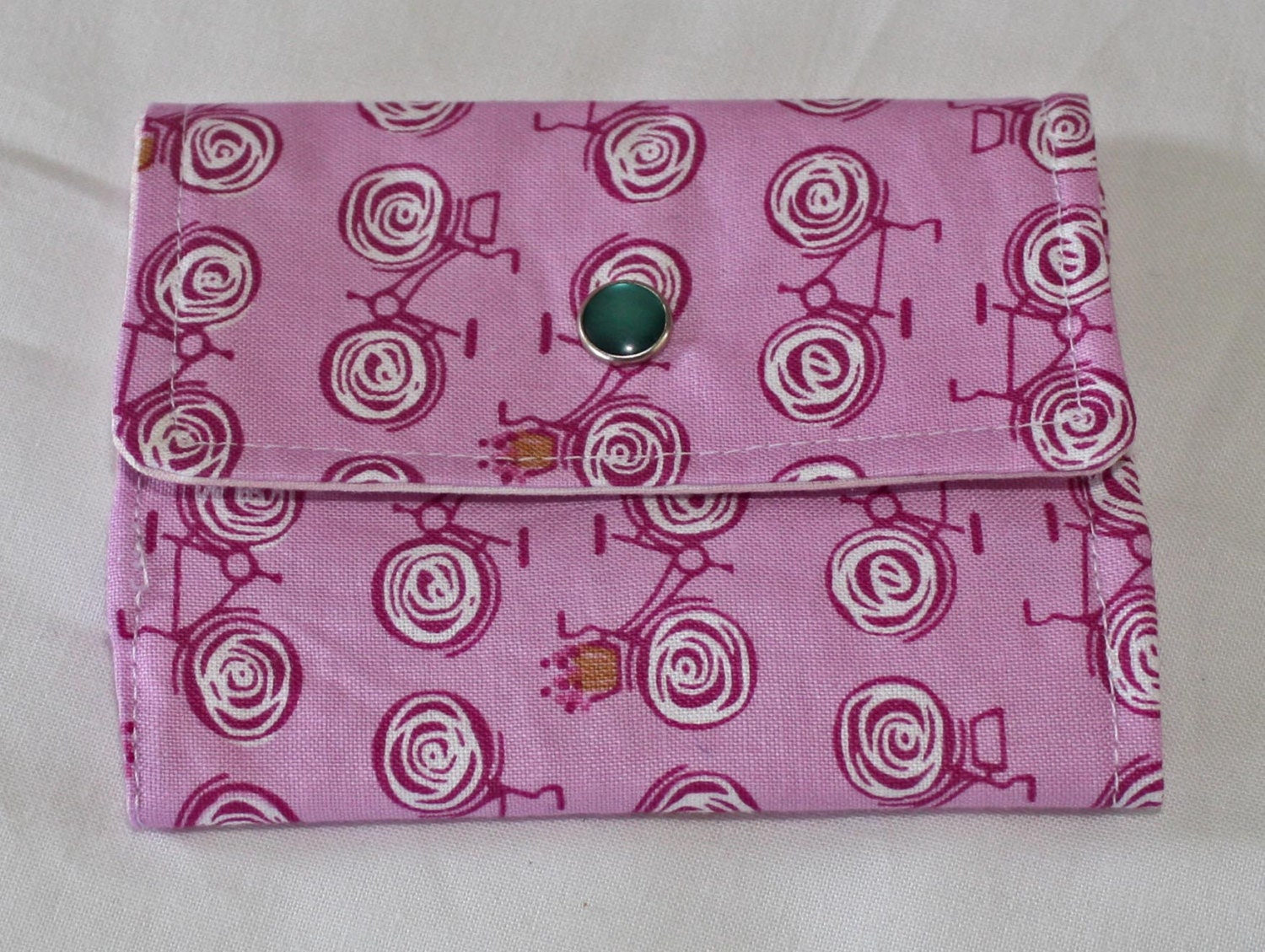 Weekends Pink Bikes Card Wallet