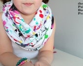 Toddler/Kid Infinity Scarf- One size fits all - Paint Splatter - Only 2 left