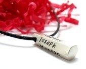 SALE -Personalized 6 Sided Memory Bar Necklace - Charitable Creations Exclusive - Hand Stamped Sterling Silver